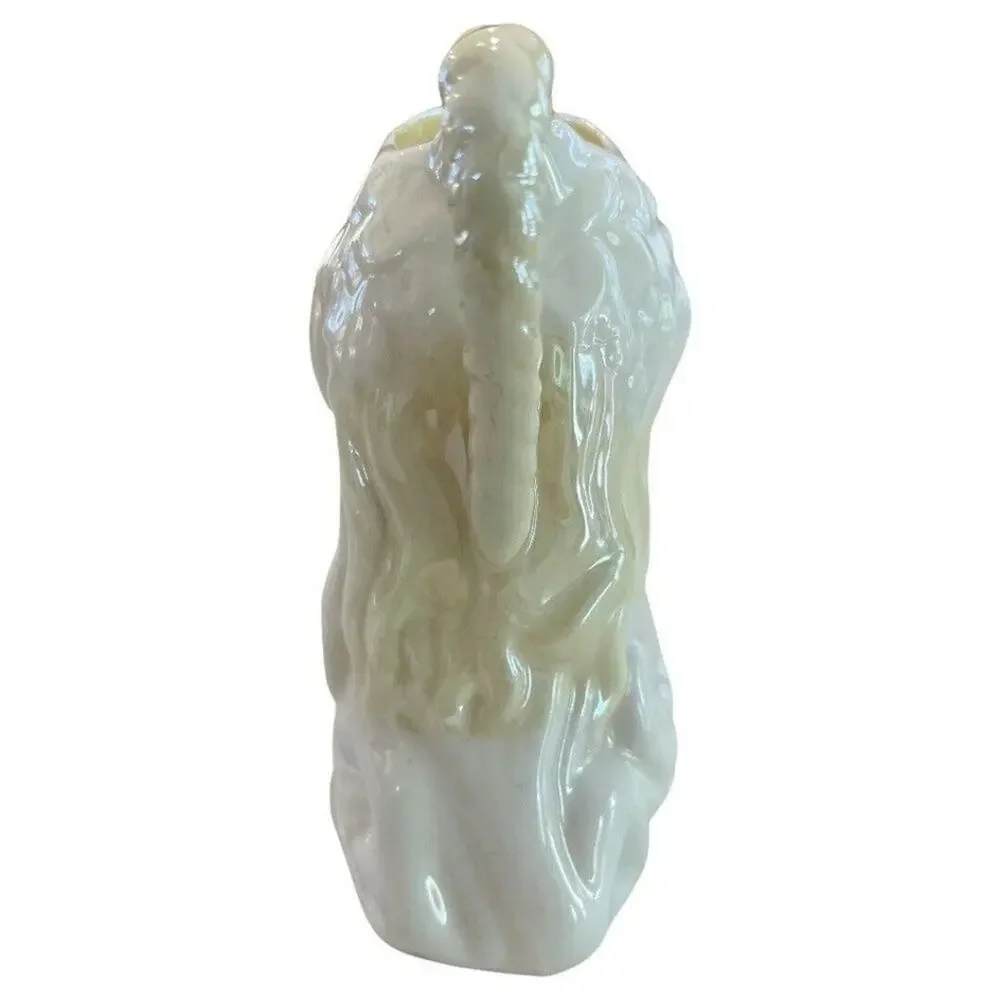 Vintage Beleek Irish Parian China 4.5” Tall Girl Pitcher